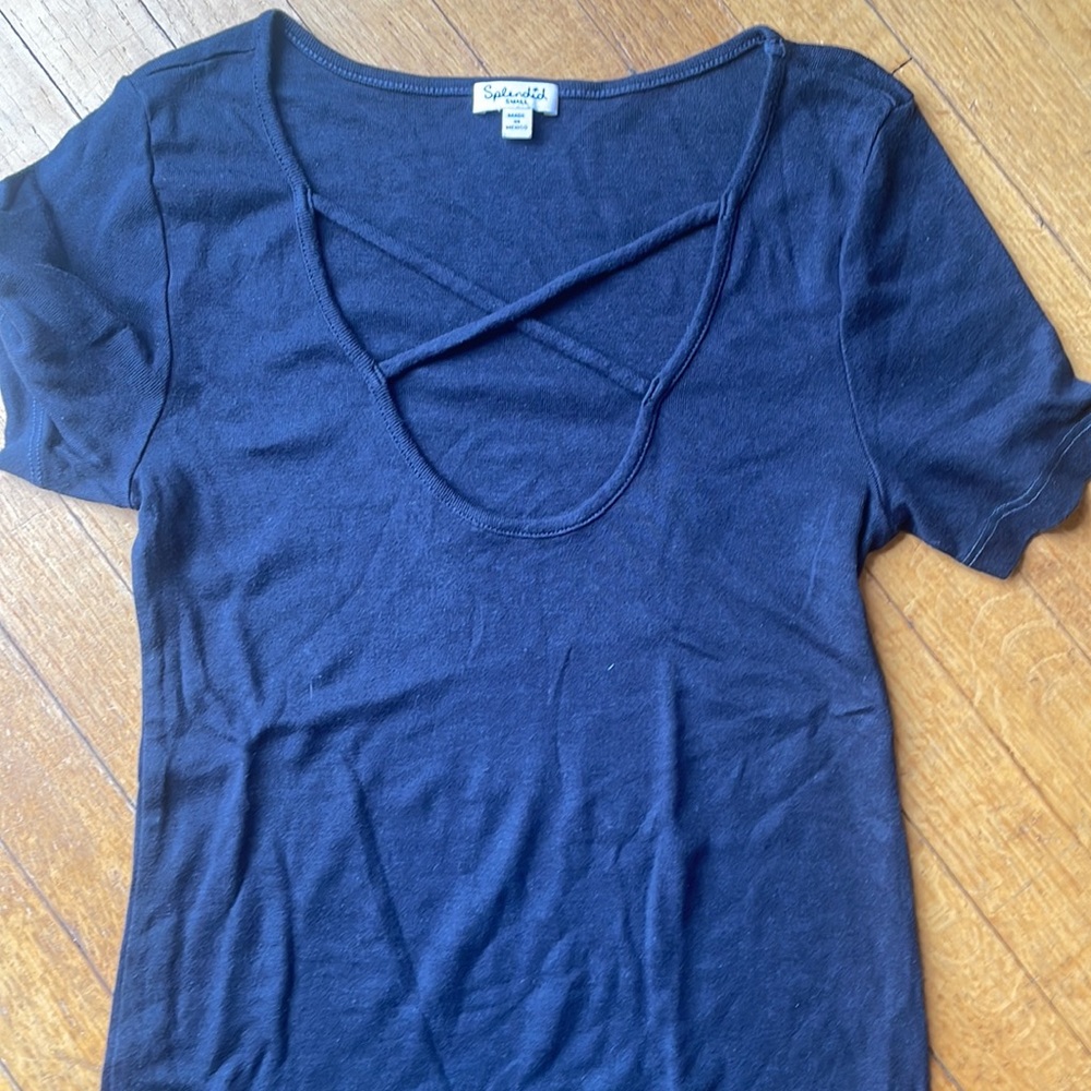 Splendid black short sleeve tee